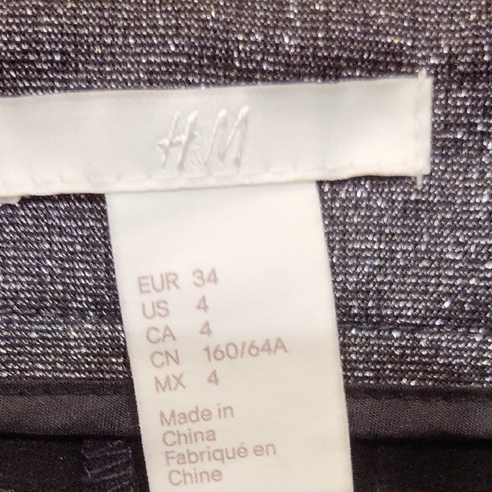 H&M Women's Black Sparkly Dress Pants - Picture 2 of 6